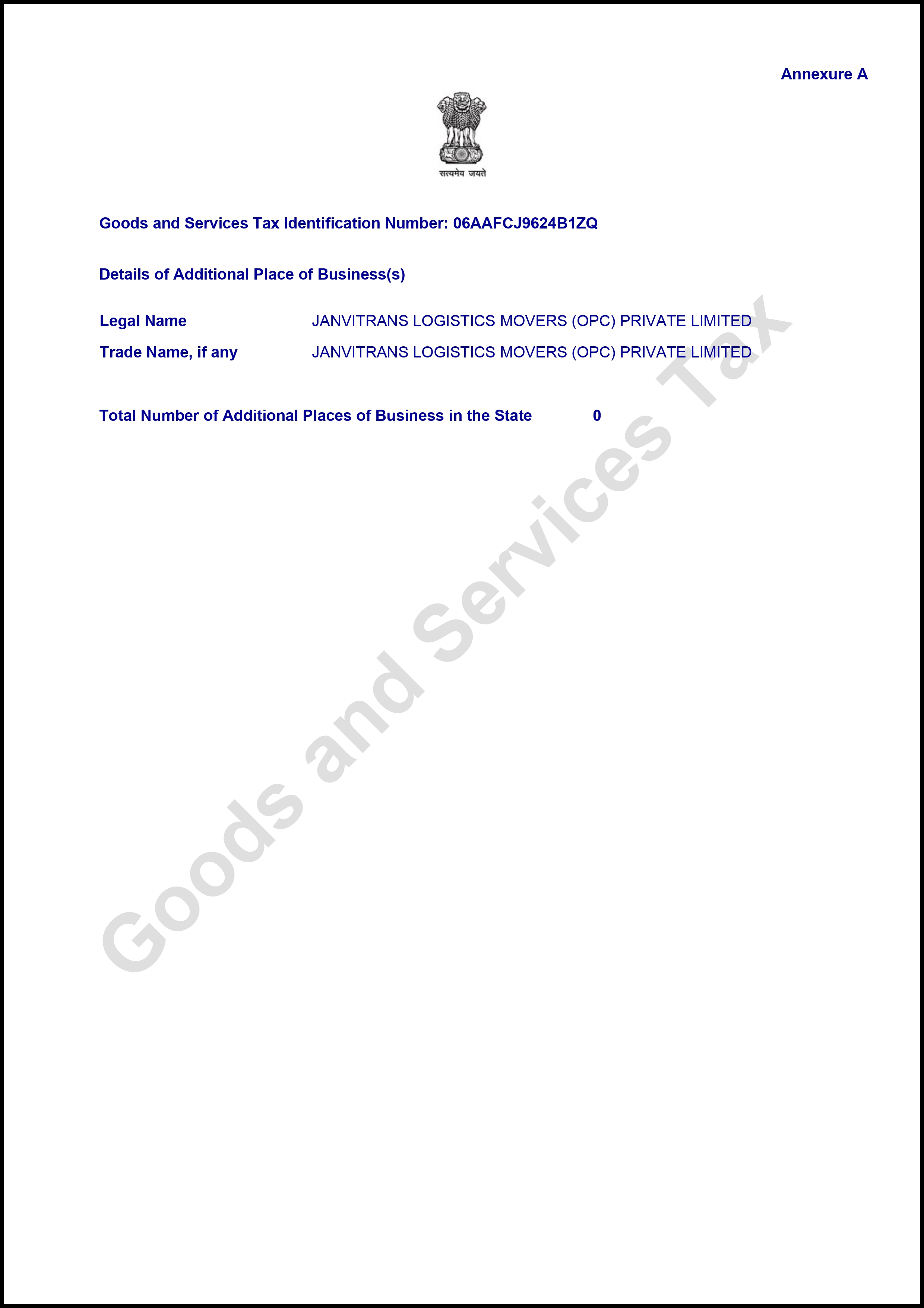 Registration Certificate Page 2